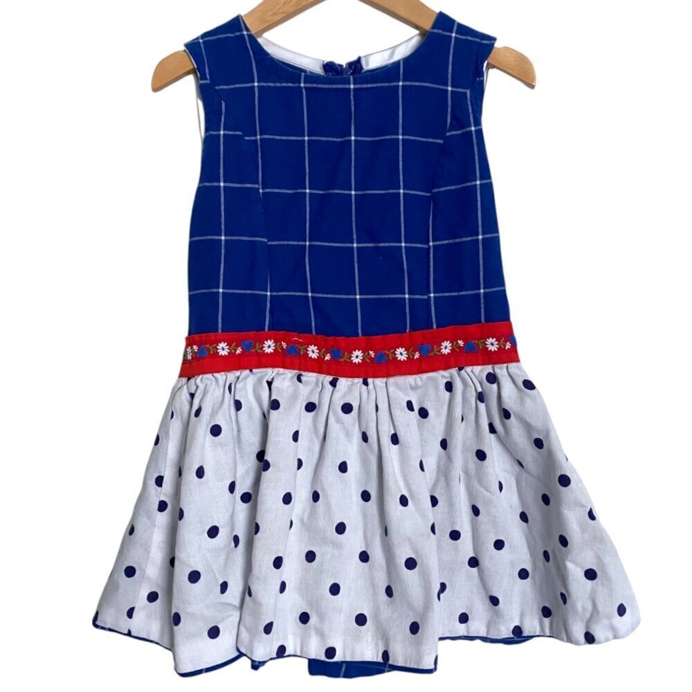 VTG Handmade Heirloom Dress Drop Waist with Ruffle Hem & Embroidery 2T
